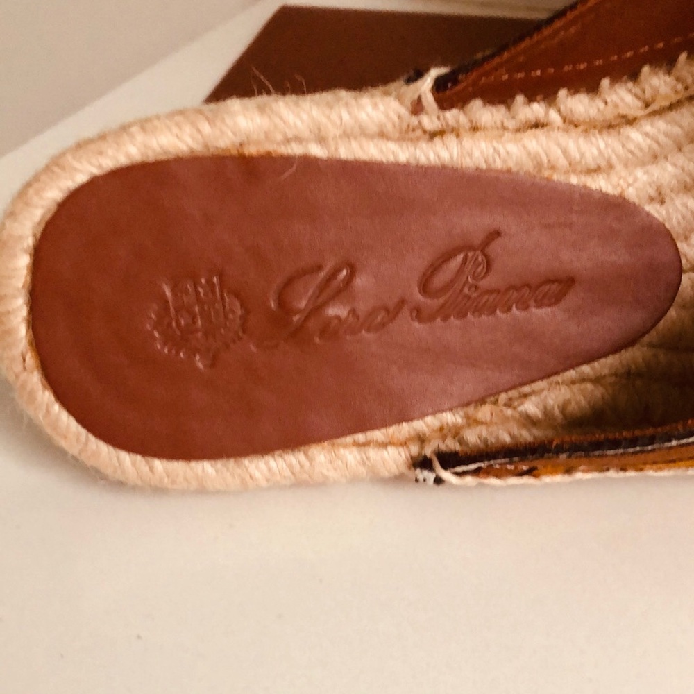 GIFTABLE NWOT Loro Piana Crossover Suitcase Striped Canvas Espadrille Slides . - Picture 11 of 12